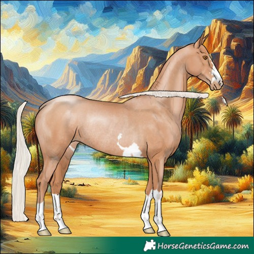 Horse Color:Silver Black Pearl Rabicano 