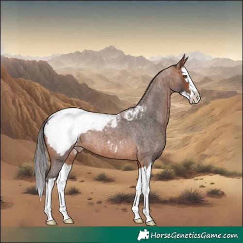 Horse Color:Bay Roan Splash Appaloosa 