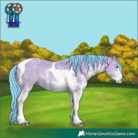 Horse Color:Watercolor White Spotted Classic Champagne Dun Tobiano 