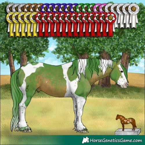 Horse Color:Watercolor Brown Splash Tobiano 