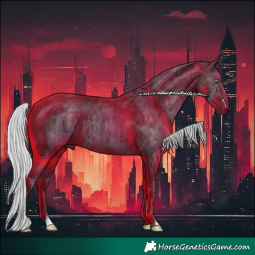 Horse Color:Silver Black Chinchilla Ice 