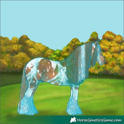 Horse Color:Thunderstruck White Spotted Chestnut Tobiano 