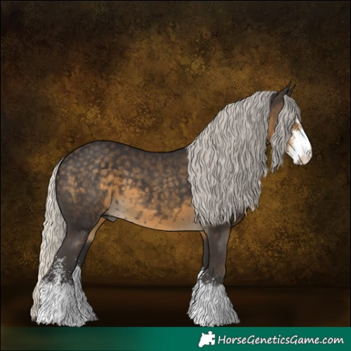 Horse Color:Silver Smoky Black Sabino 
