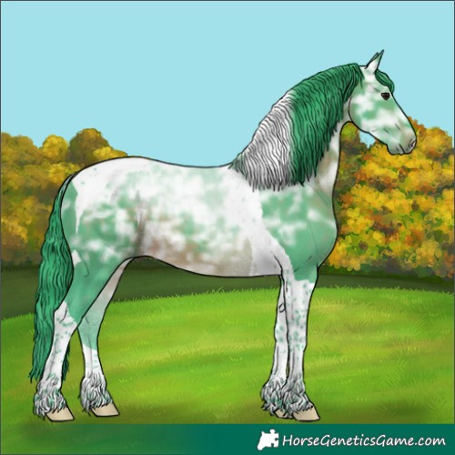 Horse Color:Watercolor Brown Ice Tobiano 