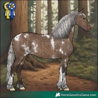 Horse Color:White Spotted Silver Brown Dun Tobiano Rabicano