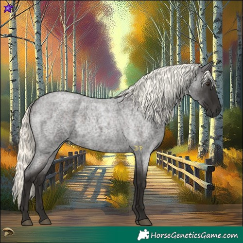 Horse Color:Liver Red Roan Mushroom