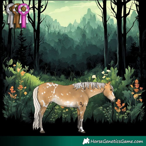 Horse Color:White Spotted Silver Buckskin 