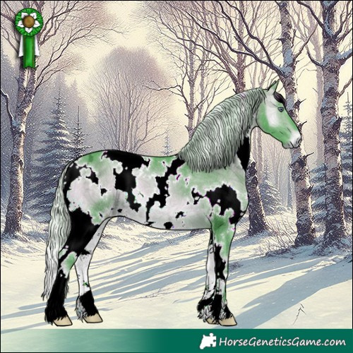 Horse Color:Watercolor White Spotted Silver Brown Chinchilla Ice Onyx 