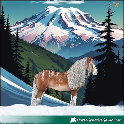 Horse Color:Powder White Silver Bay Splash 