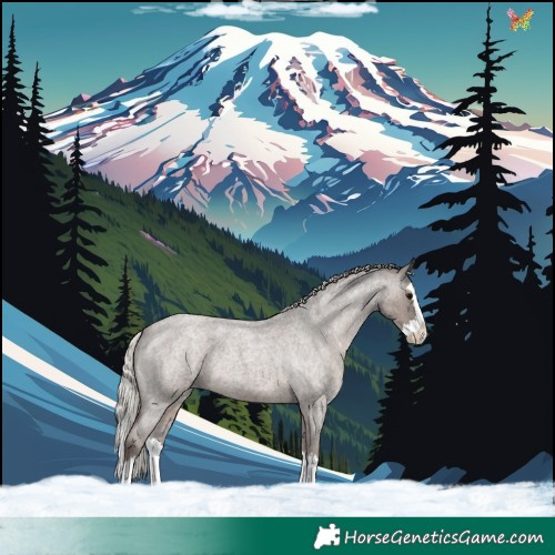 Horse Color:Silver Blue Roan Splash Varnish