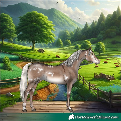 Horse Color:White Spotted Liver Red Dun Mushroom Rabicano 