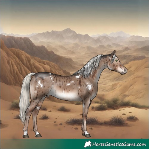 Horse Color:White Spotted Liver Red Dun Mushroom Rabicano Brindle 
