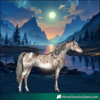 Horse Color:White Spotted Liver Red Dun Mushroom Rabicano Brindle 