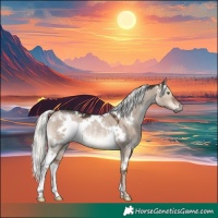Horse Color:White Spotted Liver Red Dun Mushroom Rabicano 