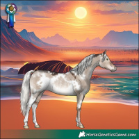 Horse Color:White Spotted Liver Red Dun Mushroom Rabicano