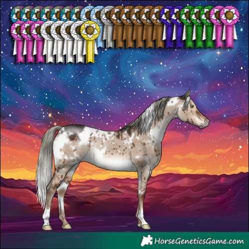 Horse Color:White Spotted Liver Red Dun Mushroom Rabicano Brindle 