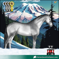 Horse Color:Brown Chinchilla Onyx Tobiano 