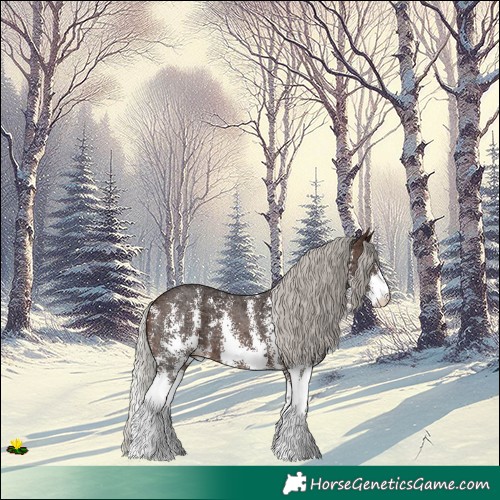 Horse Color:Silver Brown Ice Sabino 