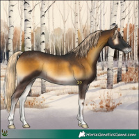 Horse Color:Chocolate Palomino Onyx Rabicano