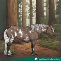 Horse Color:White Spotted Silver Brown Dun Mushroom 