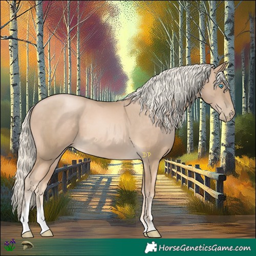 Horse Color:Chocolate Palomino Pearl Sabino