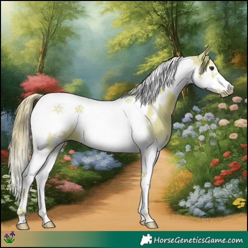 Horse Color:Watercolor Red Roan Splash Tobiano Frame Rabicano 