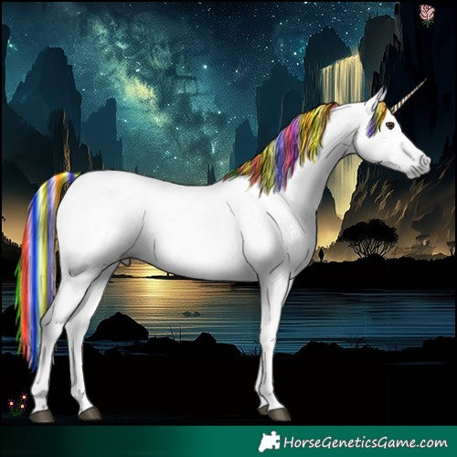 Horse Color:Gray Painted Liver Chestnut 