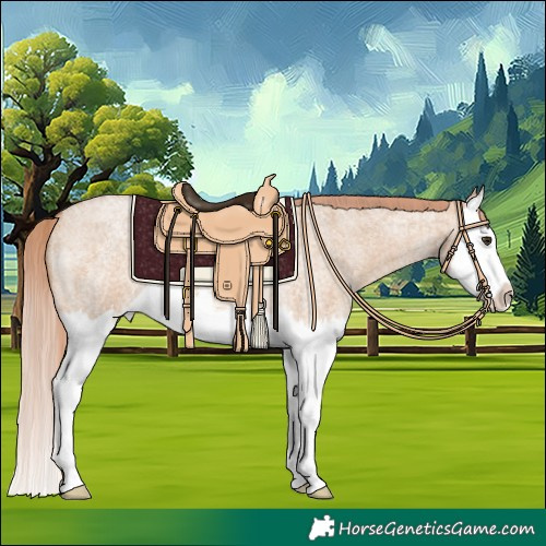 Horse Color:Red Dun Roan Splash 