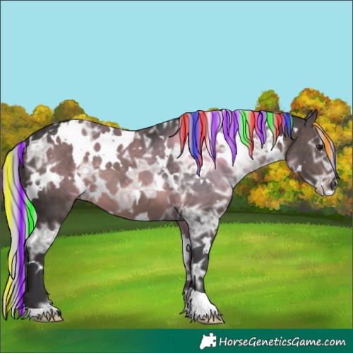 Horse Color:Platinum Painted White Spotted Silver Brown Ice 
