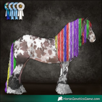 Horse Color:Platinum Painted White Spotted Silver Brown Ice