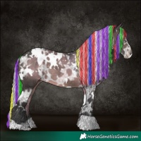 Horse Color:Platinum Painted White Spotted Silver Brown Ice 