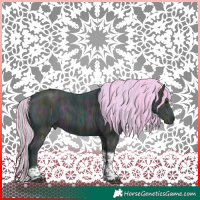 Horse Color:Painted Watercolor Midnight Silver Brown Ice Dun Tobiano 