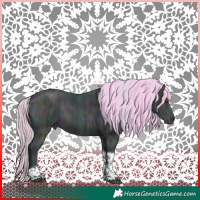 Horse Color:Painted Watercolor Midnight Silver Brown Ice Dun Tobiano 