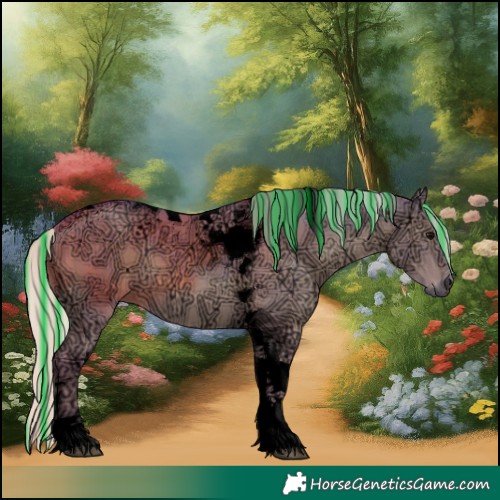 Horse Color:Void Painted Watercolor Silver Grullo Ice Tobiano 