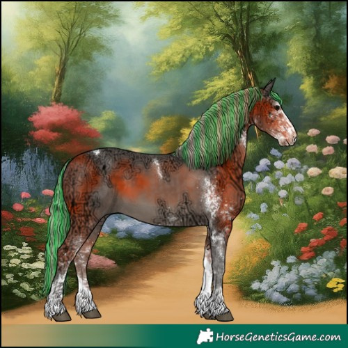 Horse Color:Painted White Spotted Silver Black Ice Tobiano 