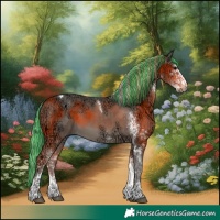 Horse Color:Painted White Spotted Silver Black Ice Tobiano 