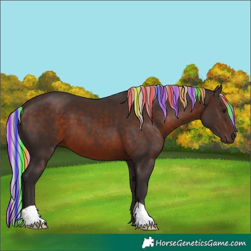 Horse Color:Painted Silver Brown 