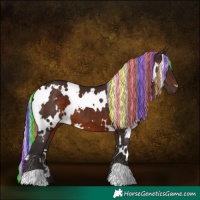 Horse Color:Painted White Spotted Silver Brown