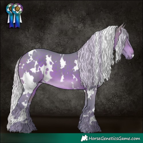 Horse Color:Watercolor White Spotted Silver Brown 