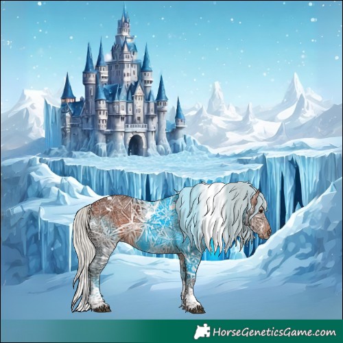 Horse Color:White Spotted Silver Brown Ice Tobiano 