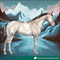 Horse Color:White Spotted Classic Champagne Onyx Tobiano Rabicano