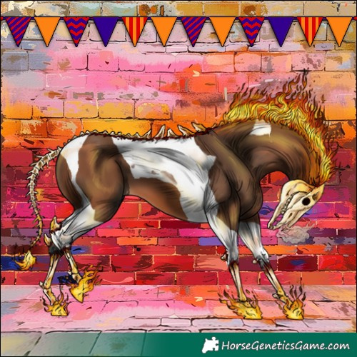 Horse Color:Bay Tobiano 