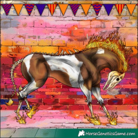 Horse Color:Bay Tobiano 