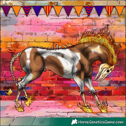 Horse Color:Bay Tobiano 