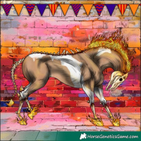 Horse Color:Amber Champagne Tobiano