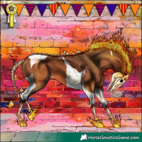 Horse Color:Bay Tobiano 