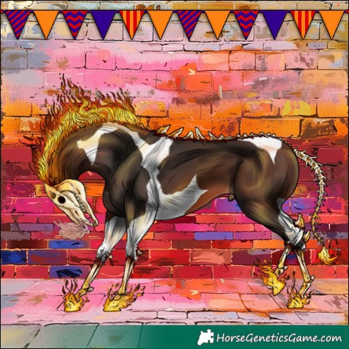 Horse Color:Brown Tobiano 