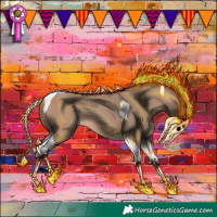 Horse Color:Sable Champagne Tobiano