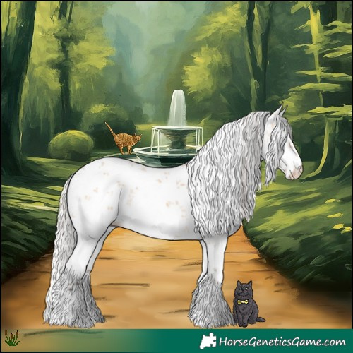 Horse Color:White Spotted Silver Bay Dun Sabino Rabicano 