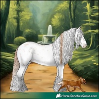 Horse Color:White Spotted Red Dun Sabino Rabicano